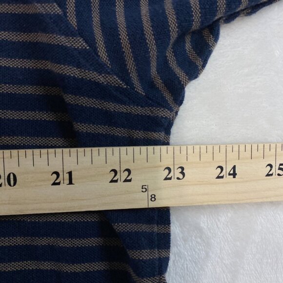 Daniel Hechter Paris Men's Shirt XXL Brown Navy Stripe Polo Golf Supima Cotton - Picture 8 of 10